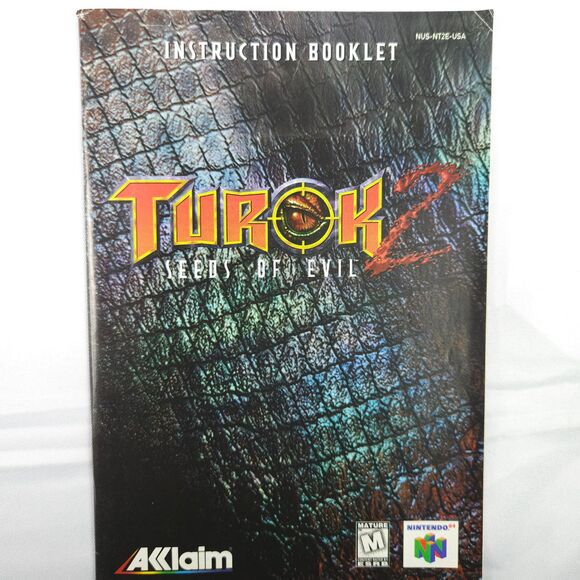 Turok 2 Seeds of Evil Nintendo 64 N64 Instruction Booklet Manual *ONLY* - Picture 1 of 5